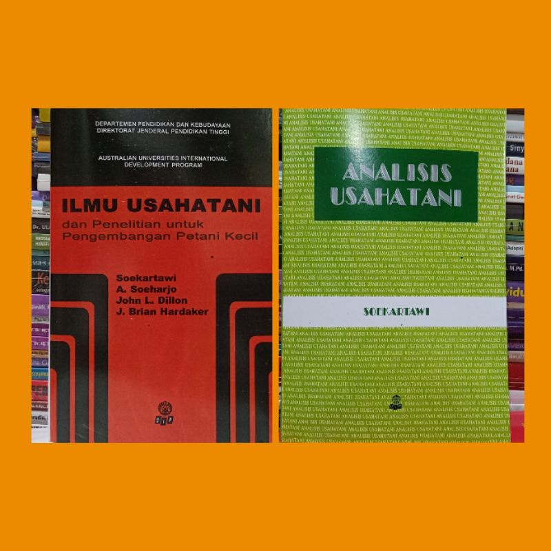 Jual Buku SOEKARTAWI.. Ilmu Usahatani Dan Analisis Usahatani 1 Paket/2 ...