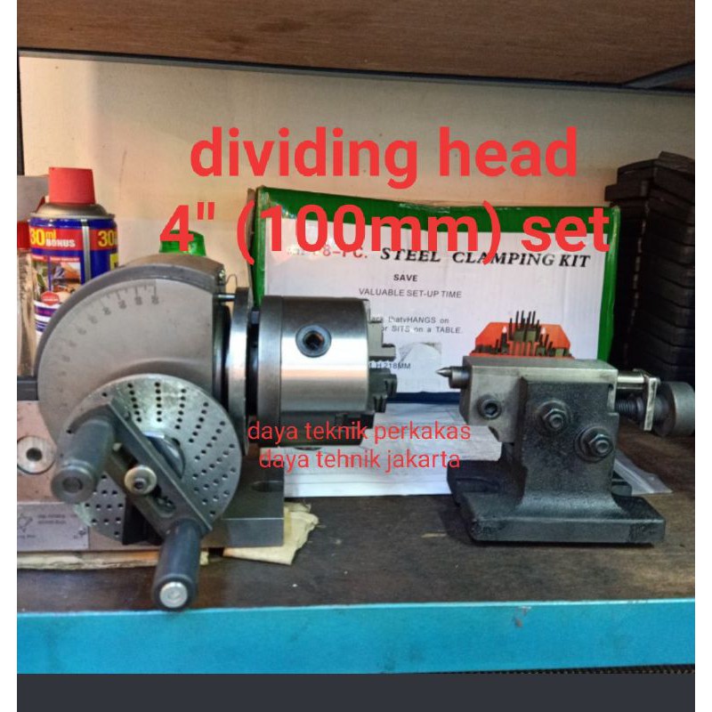 Jual dividing head 4 in bs0 100mm set claw - kepala pembagi Milling 4 ...