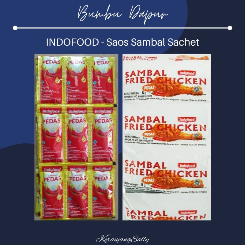 Jual [1bungkus 24sachet X 9gr] Indofood Sambal Pedas Sachet 9gr