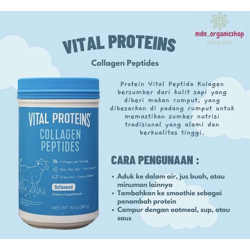 Jual Vital Proteins Collagen Peptides Unflavoured 284GR Shopee Indonesia