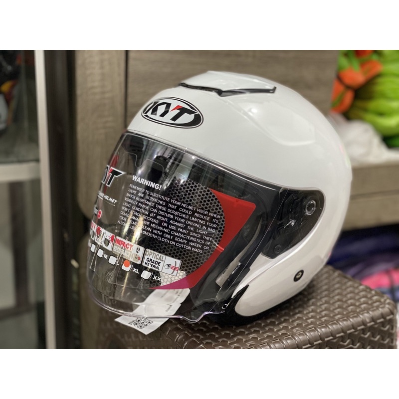 Jual Helm KYT Kyoto Original Putih Metalik Shopee Indonesia