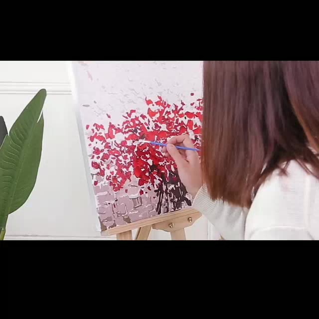 Jual DIY Painting Canvas Paint By Number kit Lukisan 40x50cm | Shopee ...