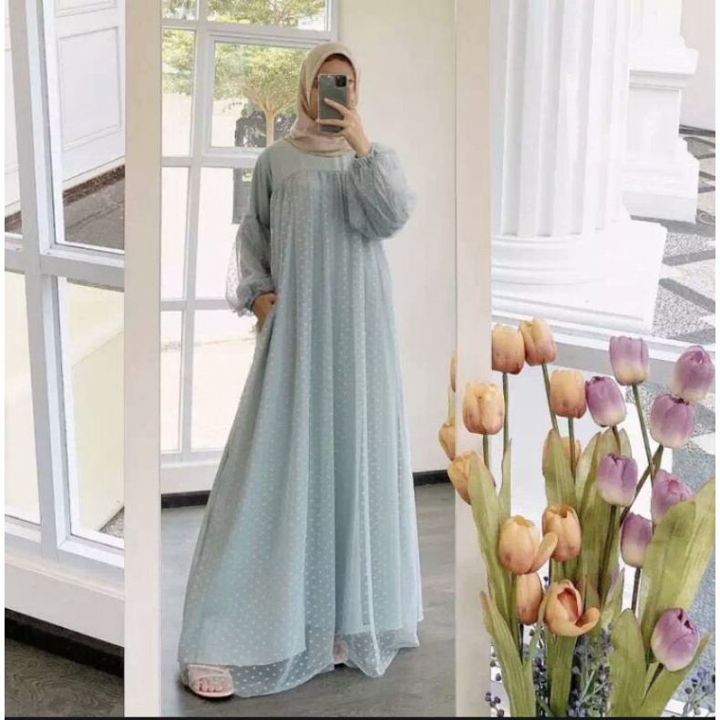 Jual DRESS MUSLIMAH / GAUN MEWAH / GAMIS ELEGAN | Shopee Indonesia