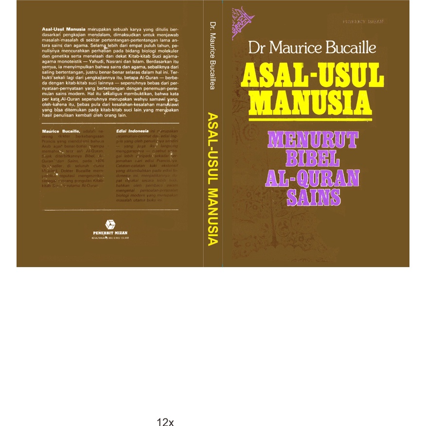 Jual ASAL USUL MANUSIA MENURUT BIBEL ALQURAN SAINS MAURICE BUCAILLE ...