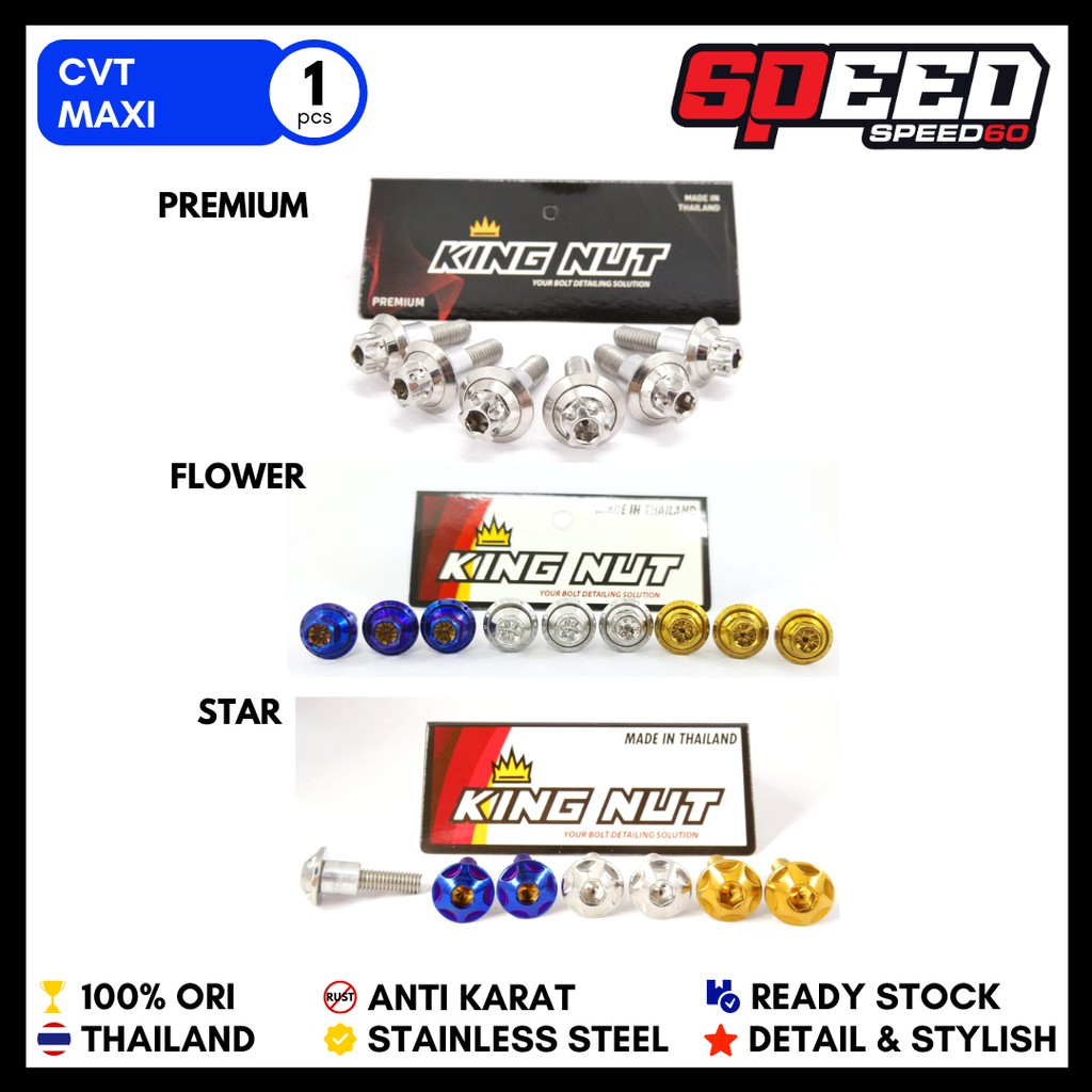 Jual Baut CVT Nmax Aerox Xmax Lexi Baut Probolt Stainless Steel King
