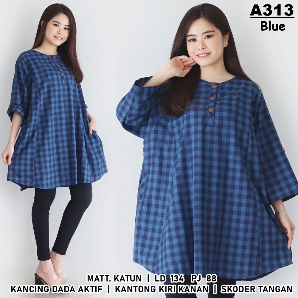 Jual Isf Tunik Big Size Xxxl Fahira Ld 134 Cm Pj 88 Cm Katun Koyak