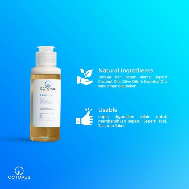 Jual OCTOPUS CLEANER 100 ml (pembersih sepatu) | Shopee Indonesia