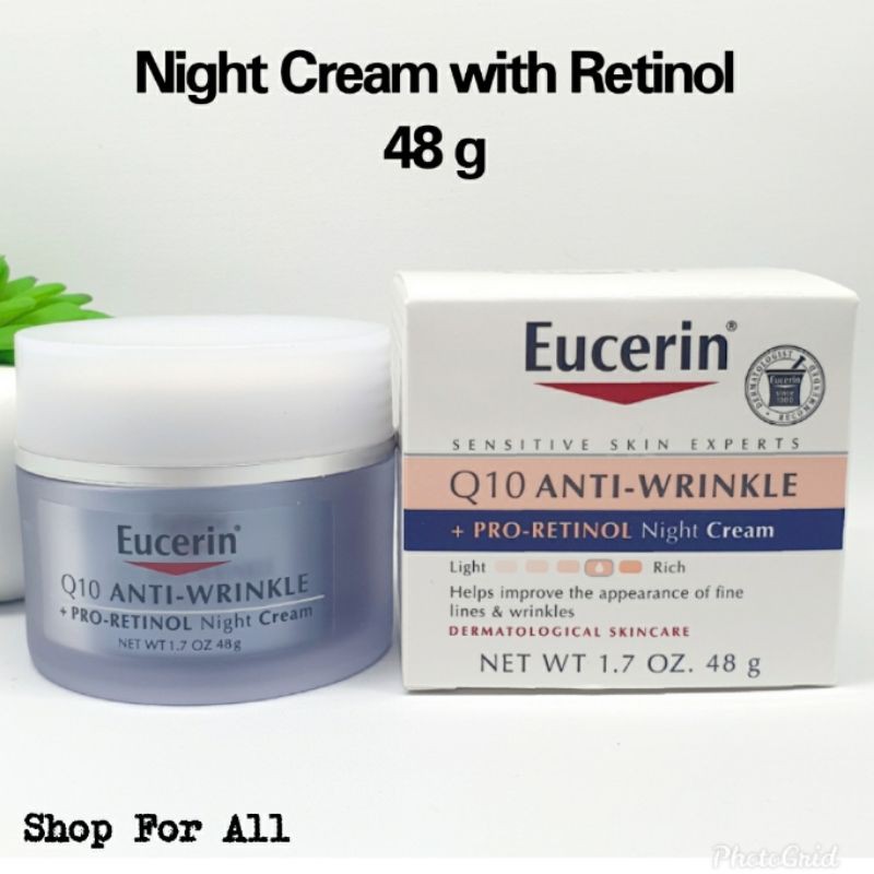 Jual EUCERIN Q10 Anti Wrinkle Pro Retinol Night Cream 48 g (Full Size