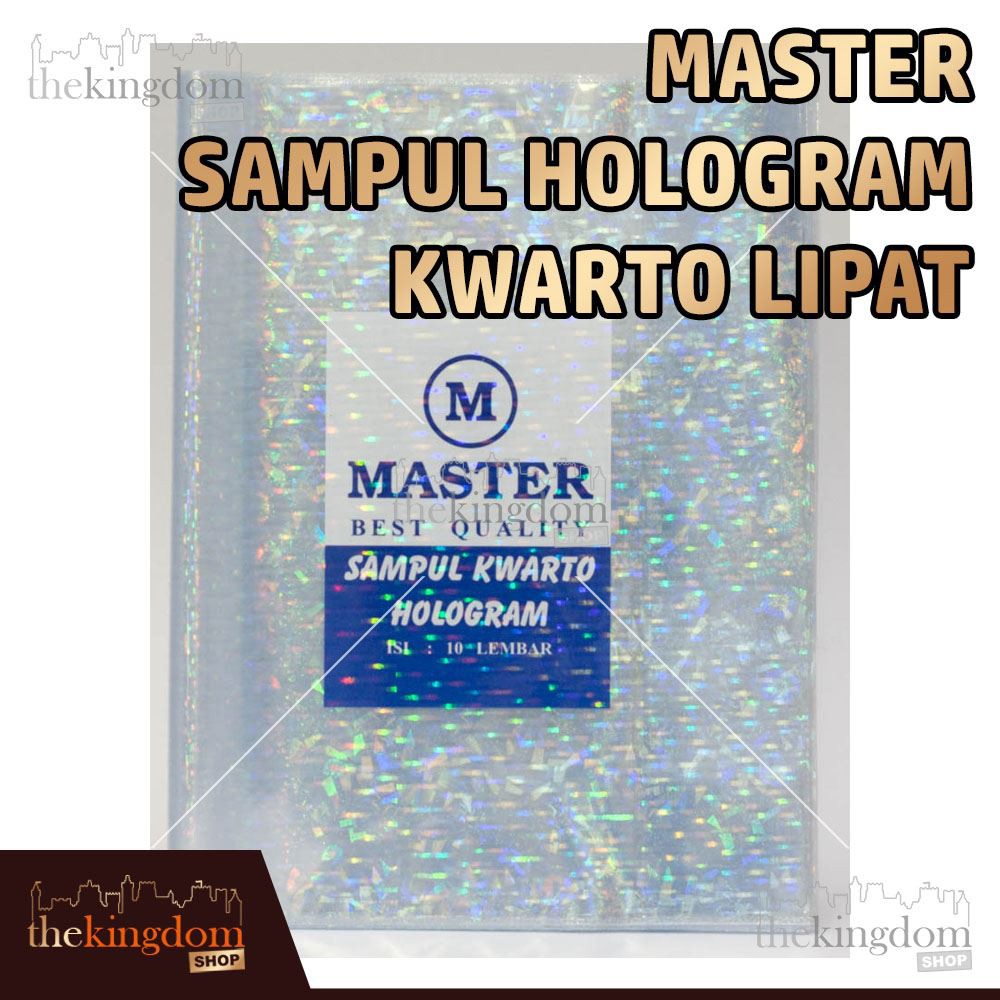 Jual Master Sampul Mika Hologram Kwarto Lipat / Sampul Buku / Plastik