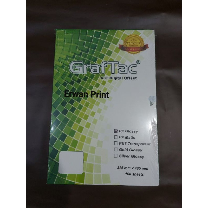 Jual STICKER VINYL LASER A3+ GRAFTAC PUTIH GLOSSY (ISI 100) | Shopee ...