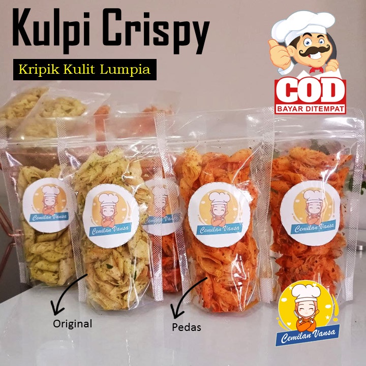 Jual Keripik Kulit Lumpia Crispy Lumpia Gulung Kulpi Crispy Pedas