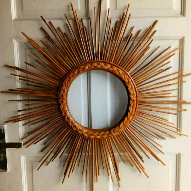 Jual frame rotan asli utk dekorasi ruang | Shopee Indonesia
