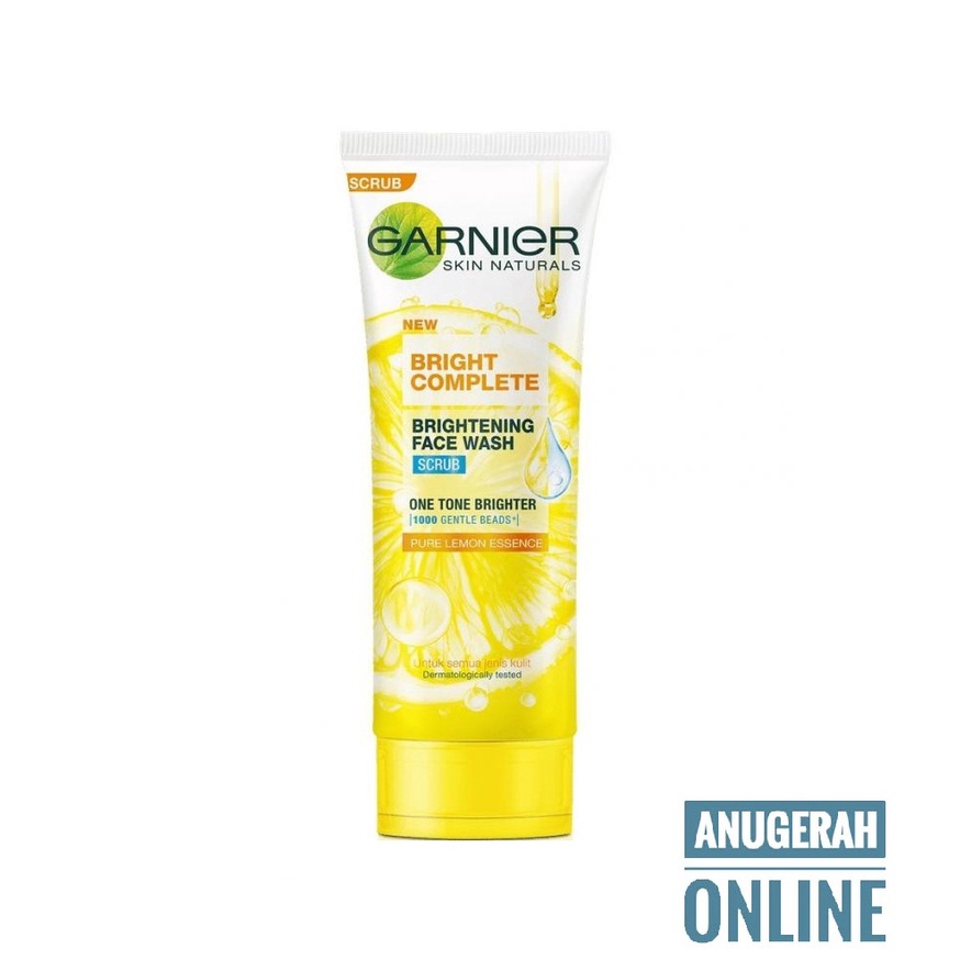Jual Garnier Bright Complete Brightening Face Wash Scrub 50 mL Shopee