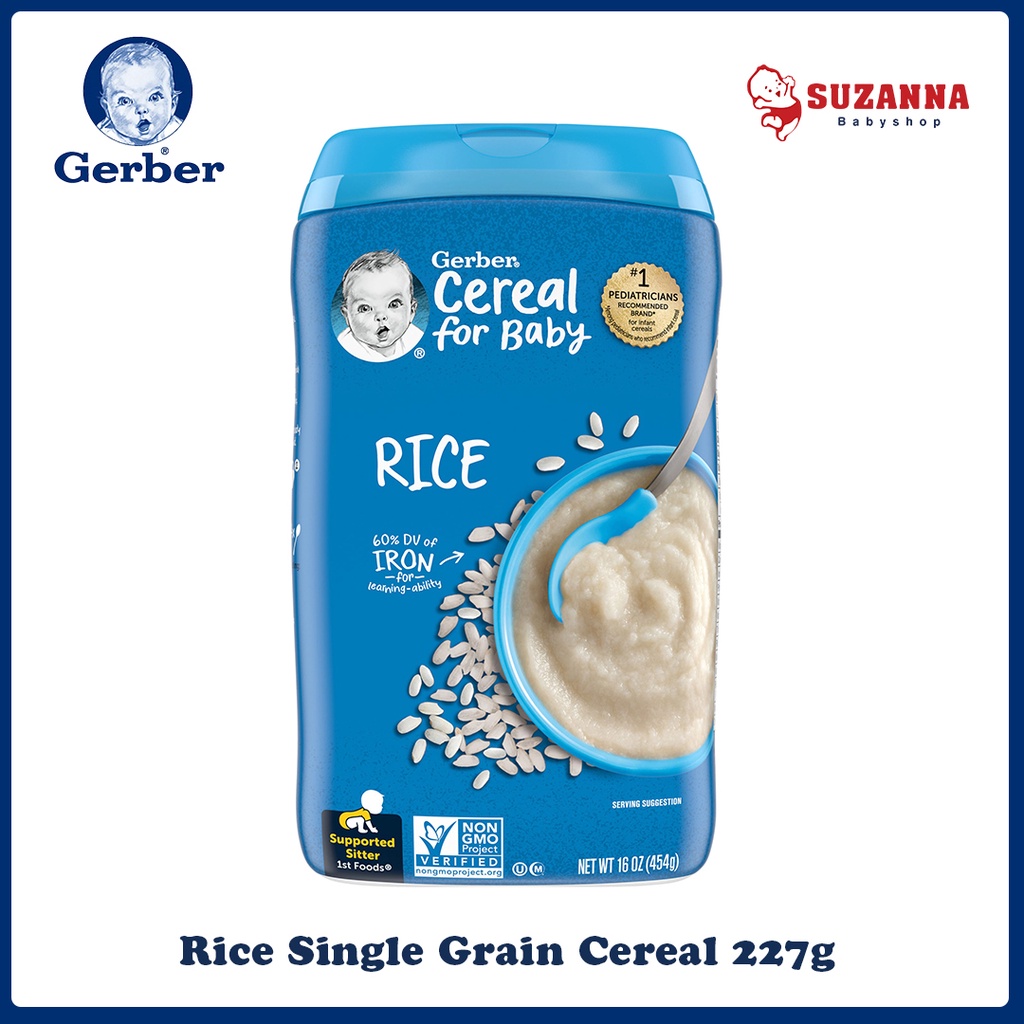 Jual Gerber Rice Single Grain Cereal 227g Shopee Indonesia