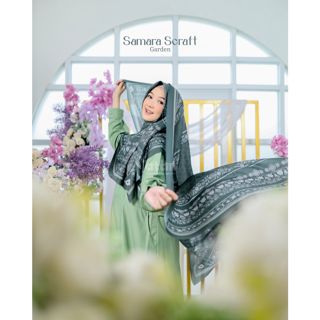 Jual ATTIN - Samara Scraft ( Hijab Segi Empat Printing) | Shopee Indonesia