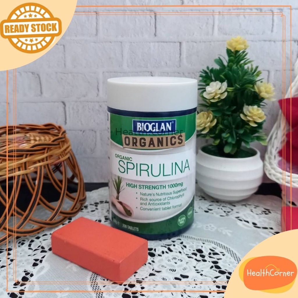 Jual Bioglan Organic Spirulina High Strength 1000mg 200tab Shopee