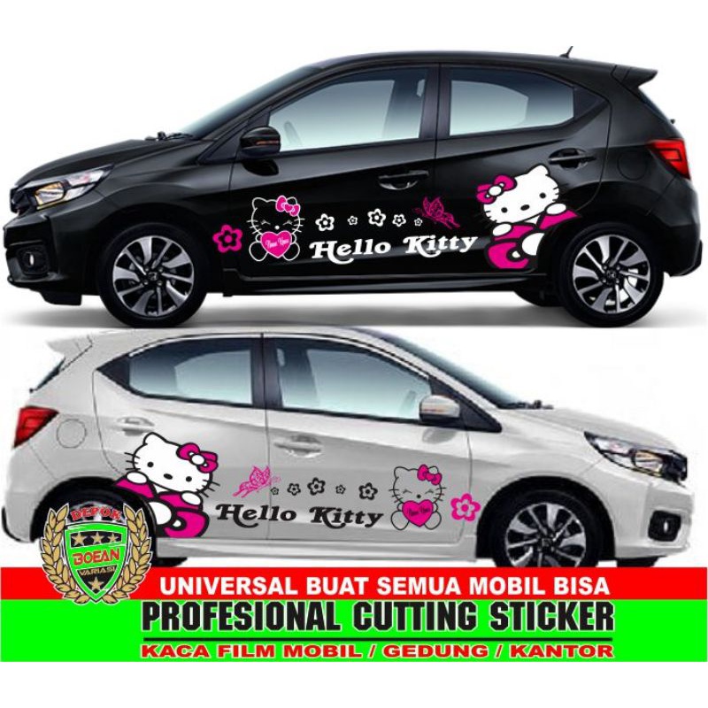 Jual Cutting Sticker body mobil sticker hello kitty | Shopee Indonesia
