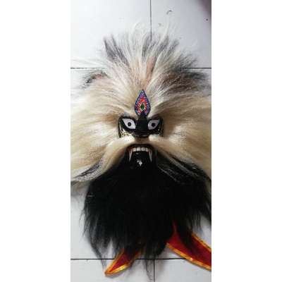 Jual topeng bujang ganong ponorogo dengan muka hitam dan rambut