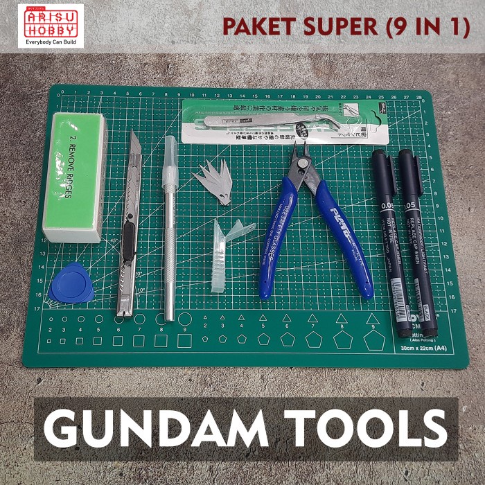 Jual Paket Super 9 in 1 Gundam Tools Rakit Gunpla Tool Kit Set Nipper