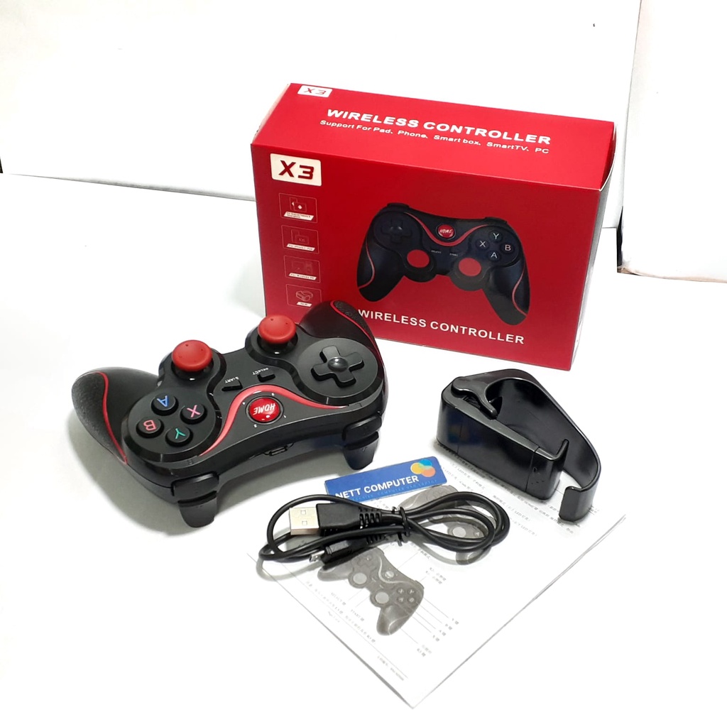 Jual Gamepad Wireless Controller X3 Joystick Bluetooth Plus Holder