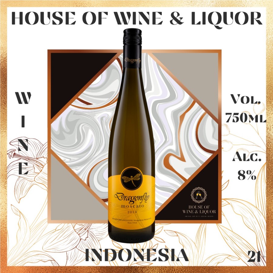 Jual Hatten Dragonfly Moscato 750 ML ( Sweet White Wine ) Shopee