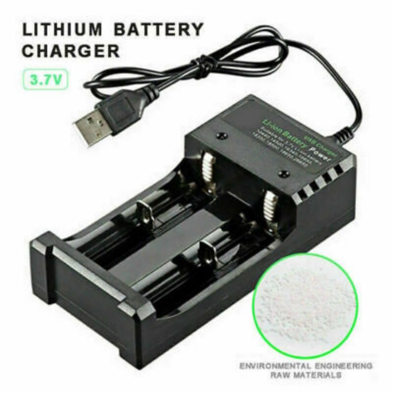 Jual Charger Baterai Double Slot Kabel Rechargeable Battery Desktop