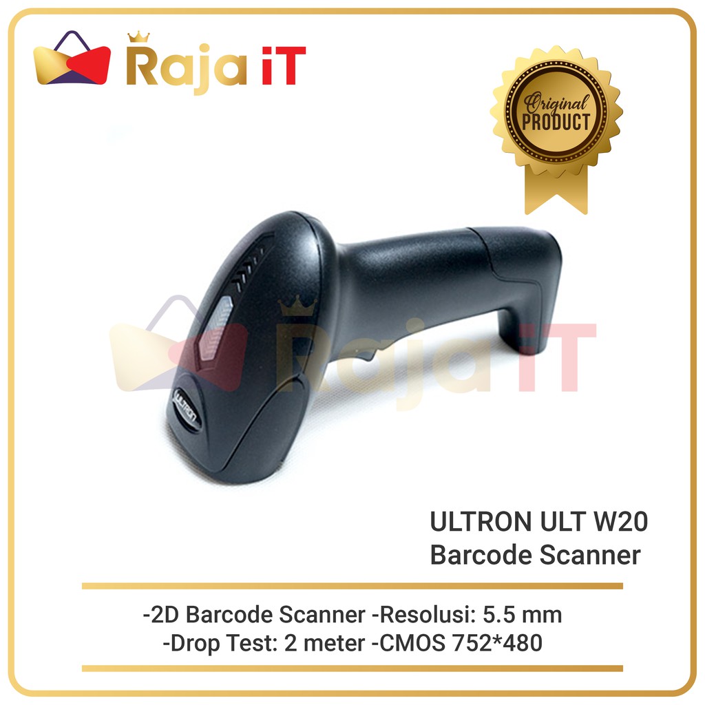 Jual ULTRON Barcode Scanner Wireless 2D ULT W20 QR CODE EFAKTUR ULTW20