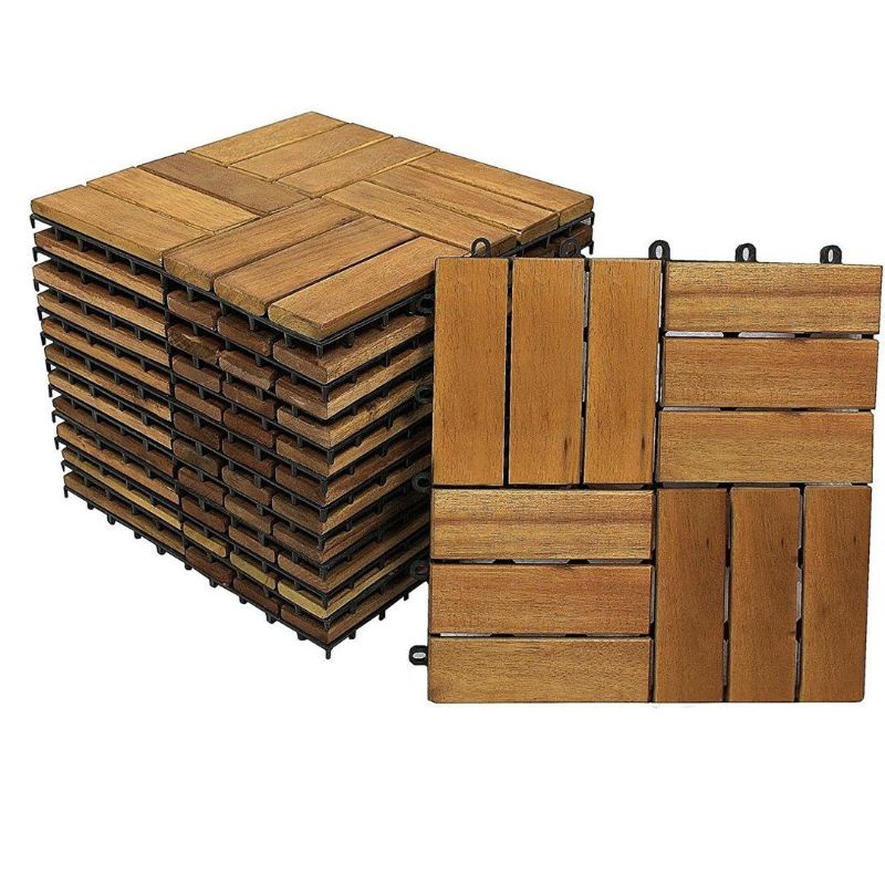 LANTAI KAYU JATI NATURAL & SUDAH VERNISH 30x30cm