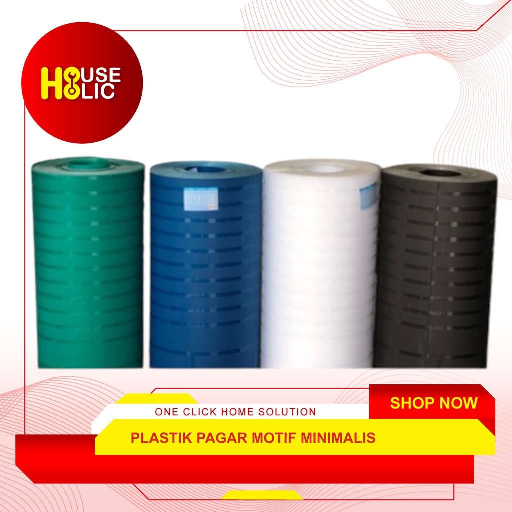 Jual Fiber Plat Plastik Tutup Pagar Motif Minimalis / Plastik Penutup