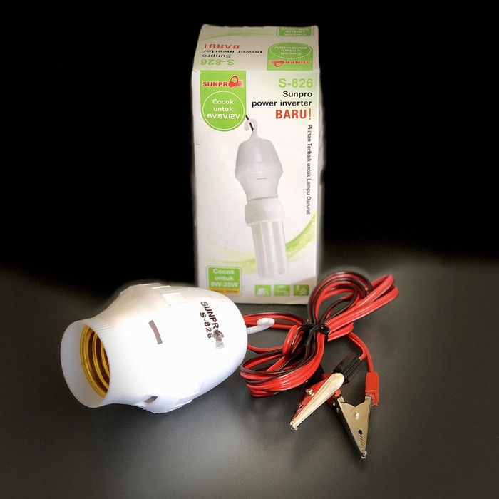Jual Power Inverter Fitting Lampu Emergency Aki DC 12V | Shopee Indonesia