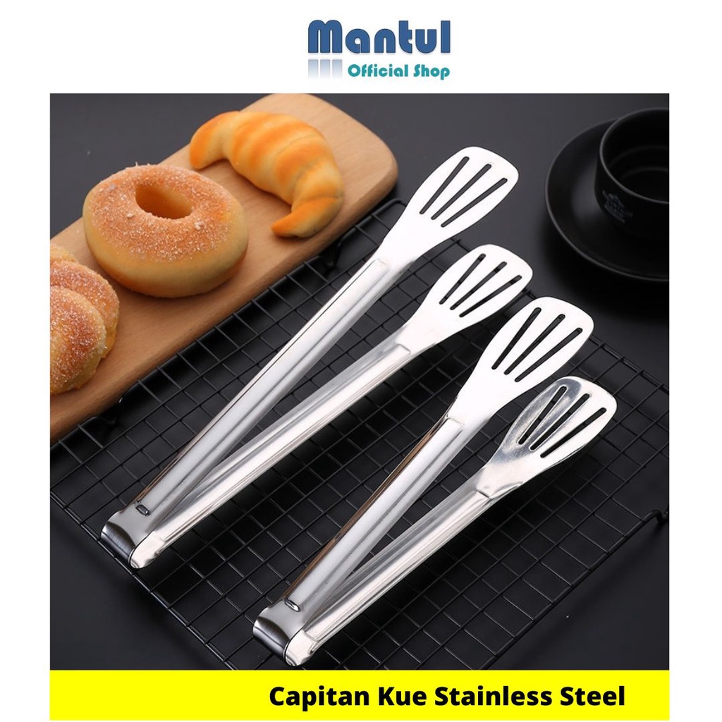 Jual Mantul Capit Gorengan Makanan Stainless Penjepit Roti Makanan