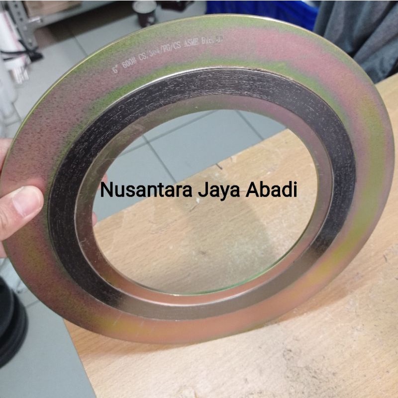 Jual Spiral Wound Gasket SWG Class Ansi 600 Besi CS Carbon Steel 6 ...