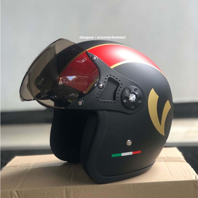 Jual helm vespa italy retro | Shopee Indonesia