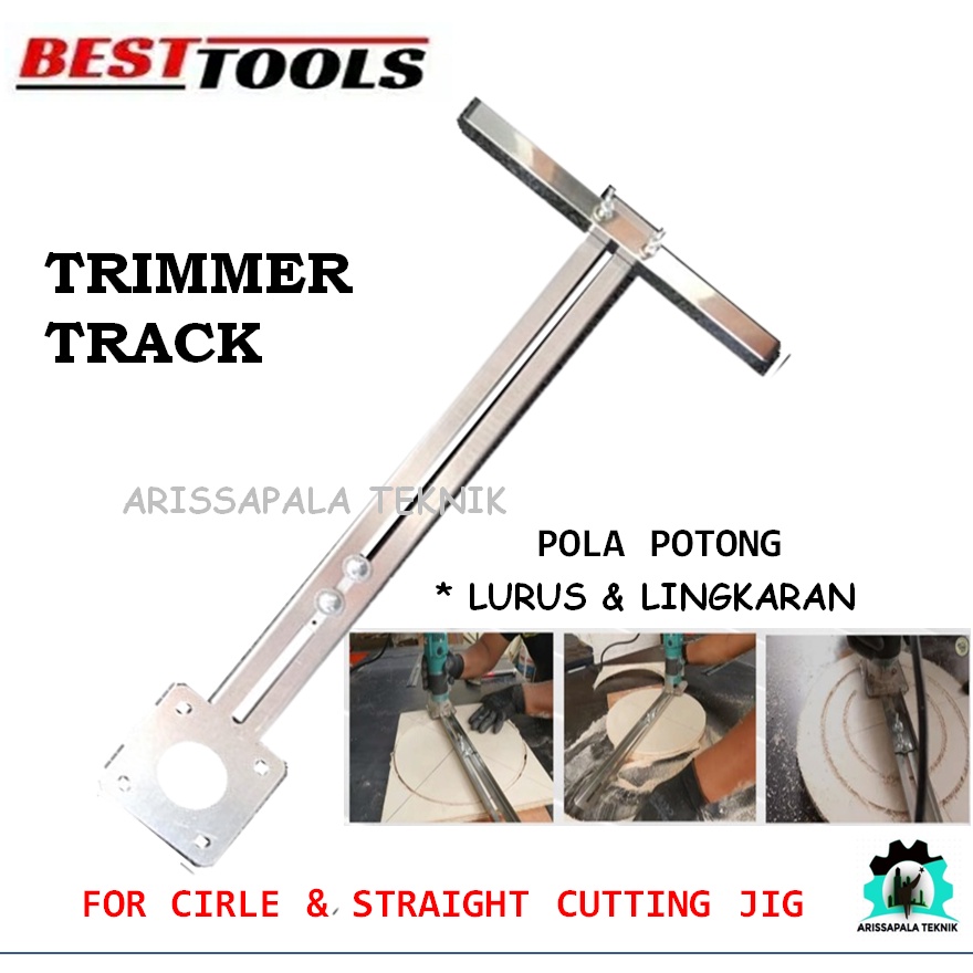 Jual Trimmer Jig Trimmer Track Dudukan Mesin Router Profil Circle ...