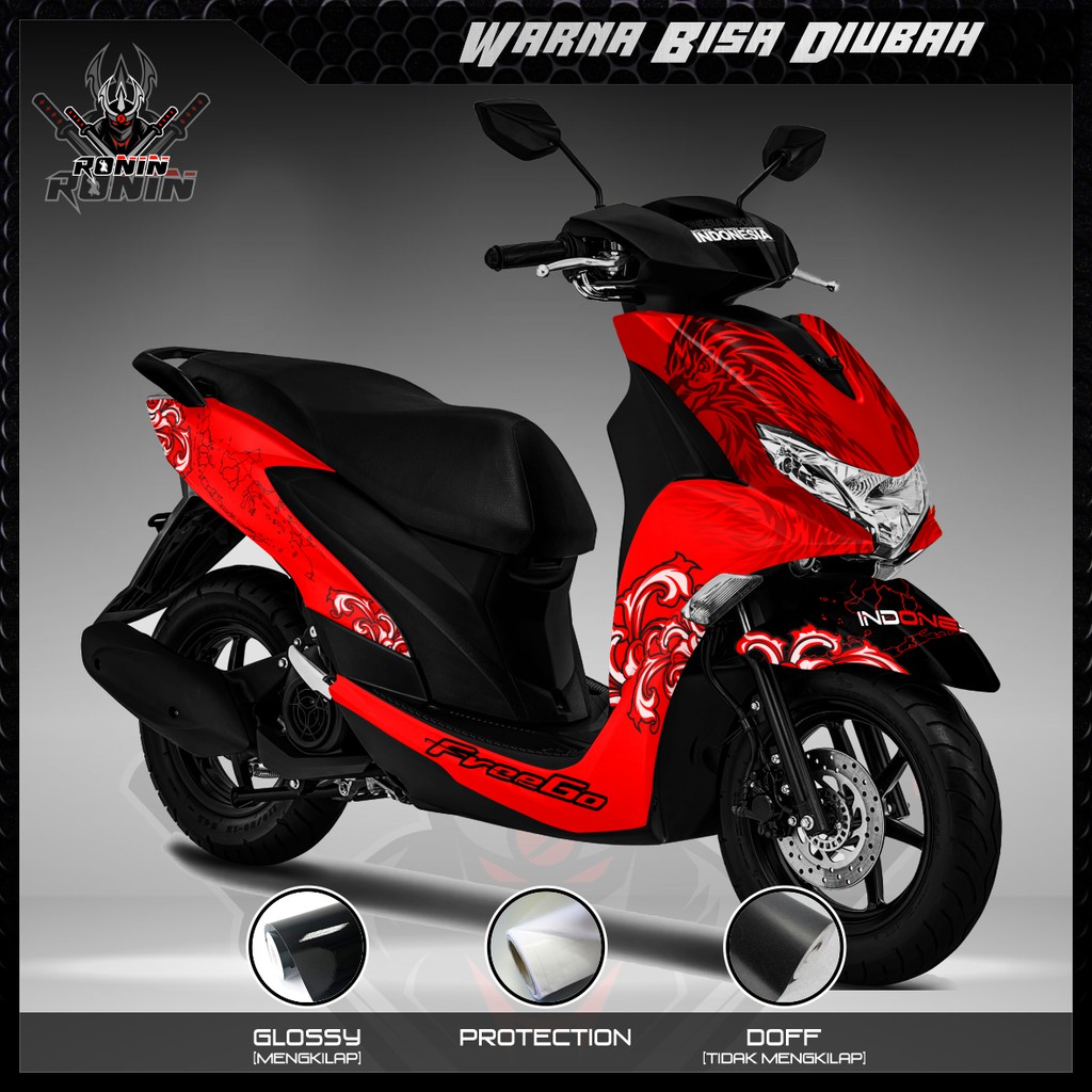 Jual Sticker Decal Full Body Yamaha Freego Motif Indonesia Red Shopee Indonesia