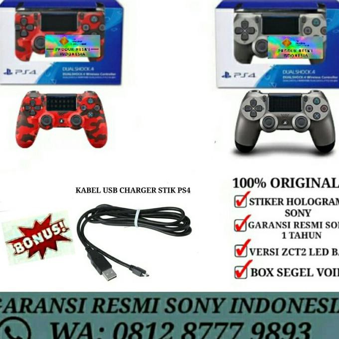 Jual Stik Ps4 Dualshock Original New Color - Red Camoflage | Shopee ...
