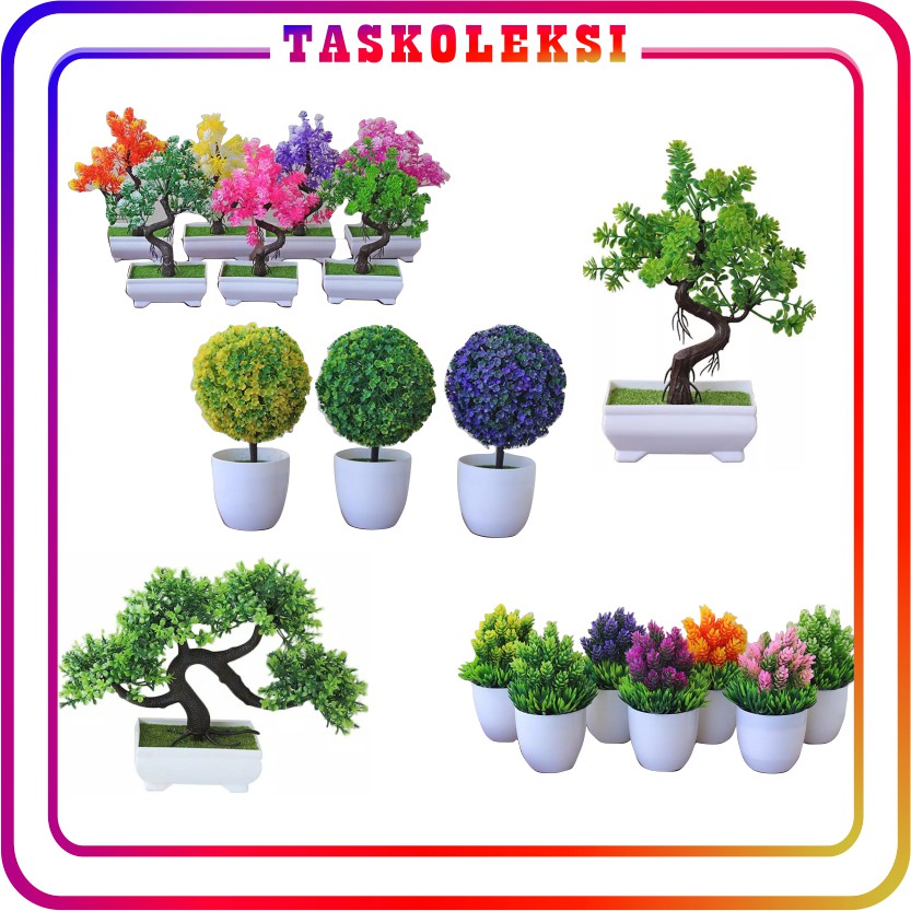 Jual ☛TK☚R084 Pot Tanaman Ornamen Hias Dekorasi Buatan Bunga Plastik ...