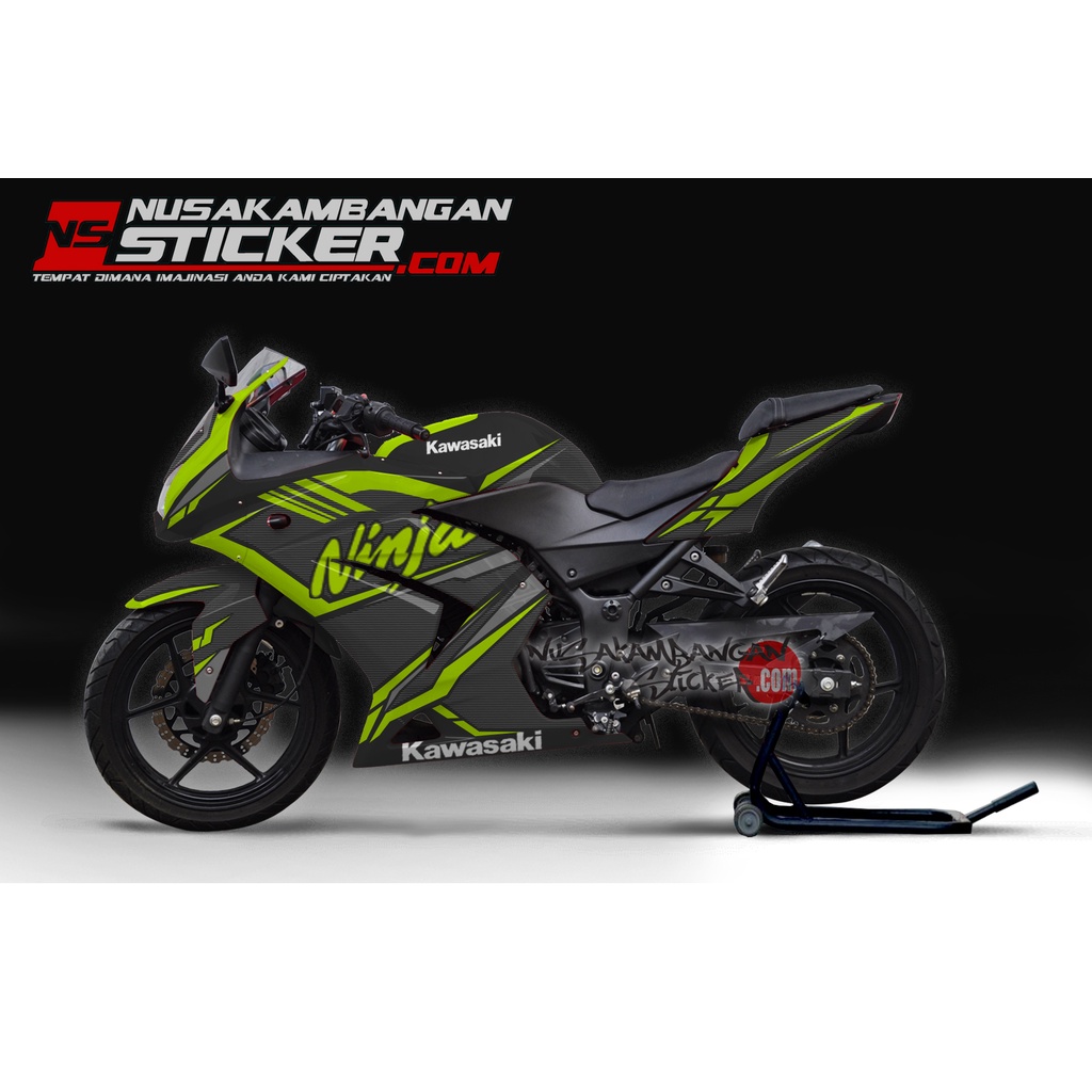 Jual Stiker NINJA KARBU CARBON IJO FLOW | Shopee Indonesia