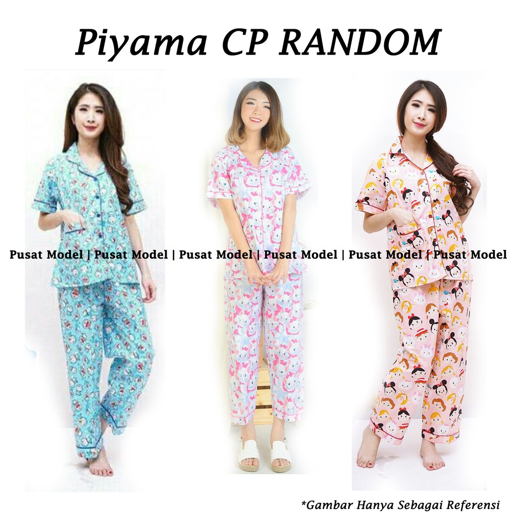 Jual Piyama CP Pajamas Motif Random / Campur LD 106 Bhn Katun Jepang ...