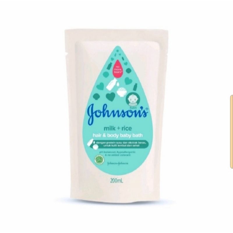 Jual Johnson's Milk & Rice Baby Bath Refill (200ml) | Shopee Indonesia