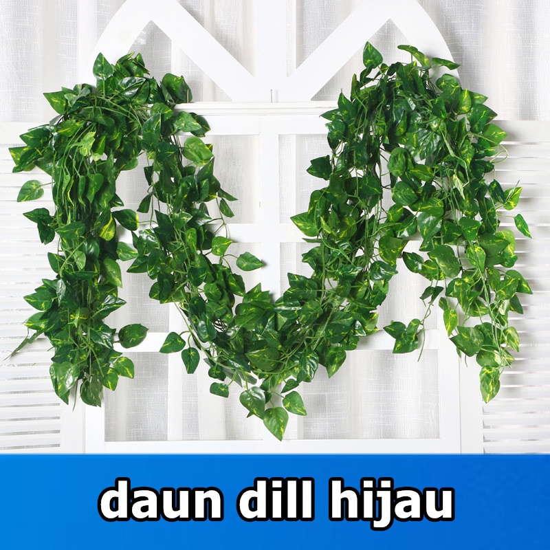 Jual Daun Rambat (dengan Cahaya) Palsu Sulur Sulur Ivy Srigading Anggur ...