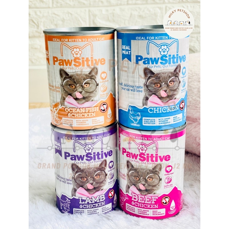 Jual Pawsitive Kaleng Makanan Kucing Wetfood 400gram 400gr 400g 400 ...
