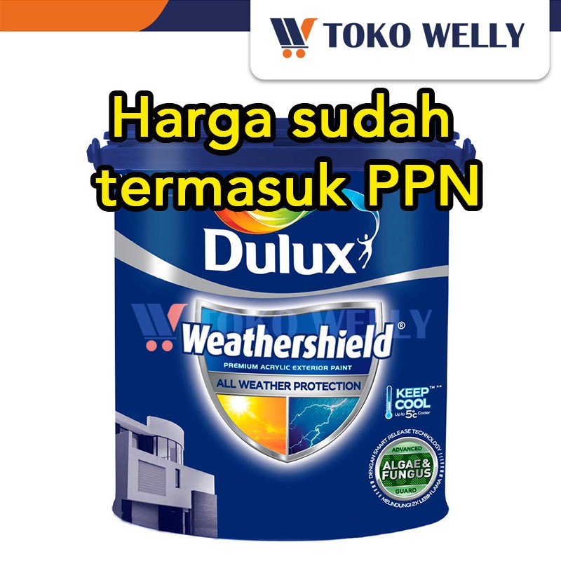 Jual Dulux Weathershield Cat Tembok Eksterior Galon 2 5l Shopee