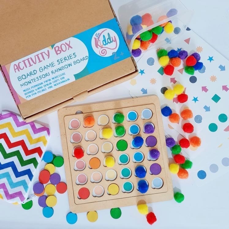 Jual Mainan Edukasi, Montessori Rainbow Board (Activity Sensory Play 1 ...