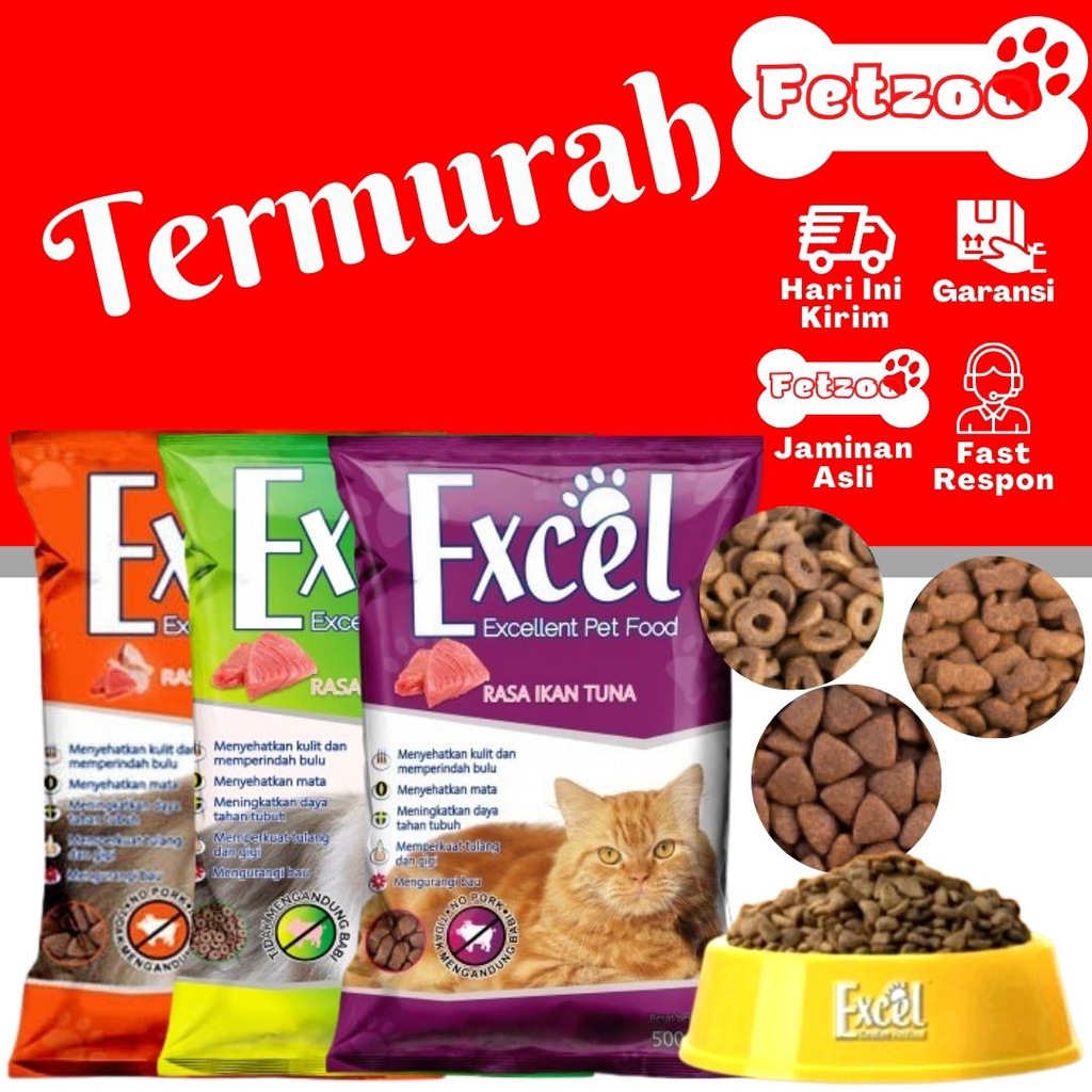Jual EXCEL MAKANAN KUCING KERING EXCELLENT CAT FOOD RASA IKAN TUNA ...