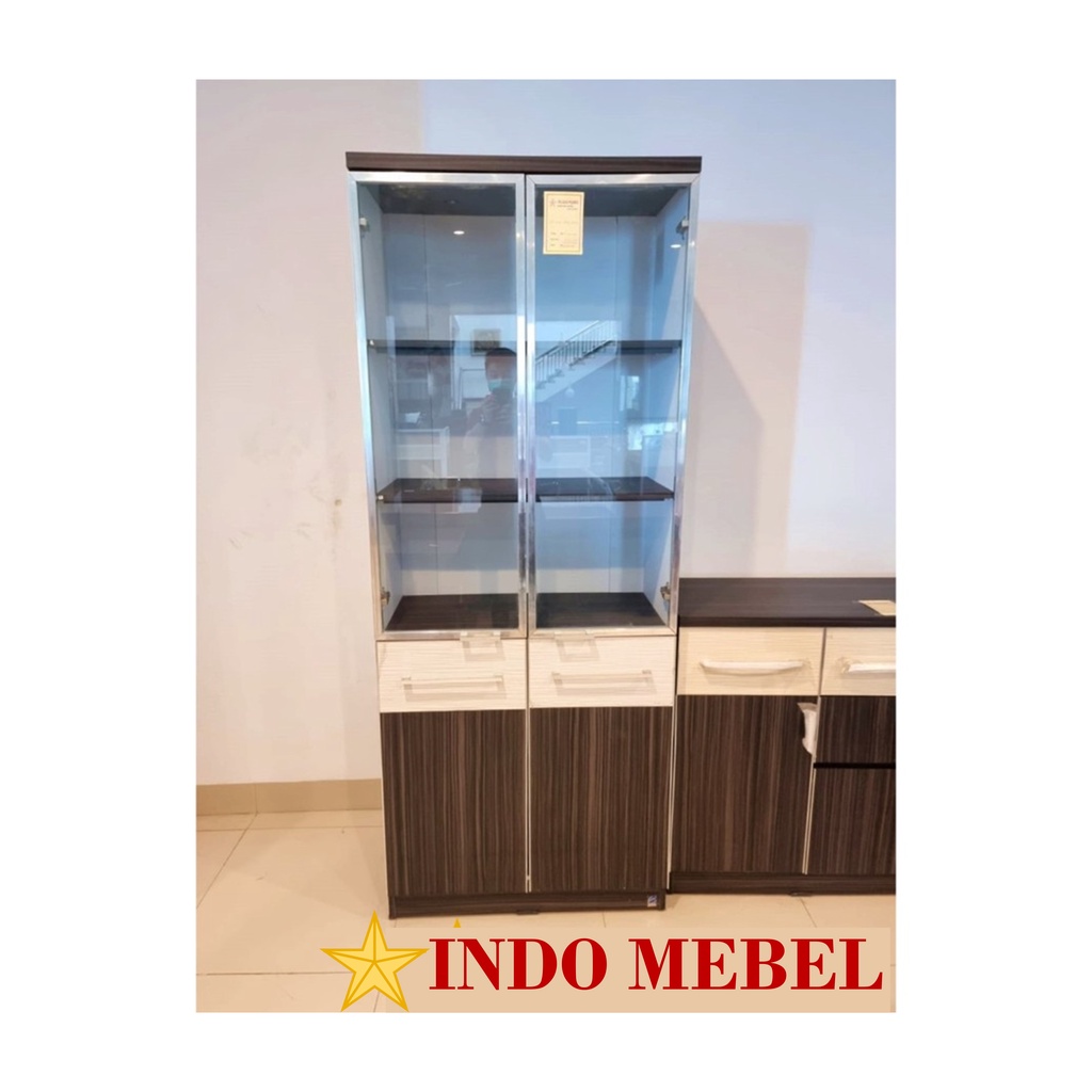 Jual Rak Buku / Lemari Arsip File Kantor OR002 Siantano Kaca READY ...