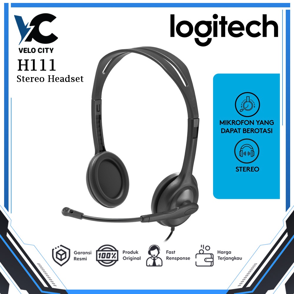 Jual Headset Logitech H111 Original Garansi 1 Tahun Shopee Indonesia 1398