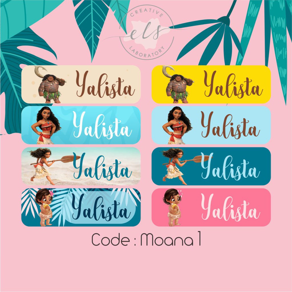 Jual stiker label nama custom waterproof anti air | Shopee Indonesia