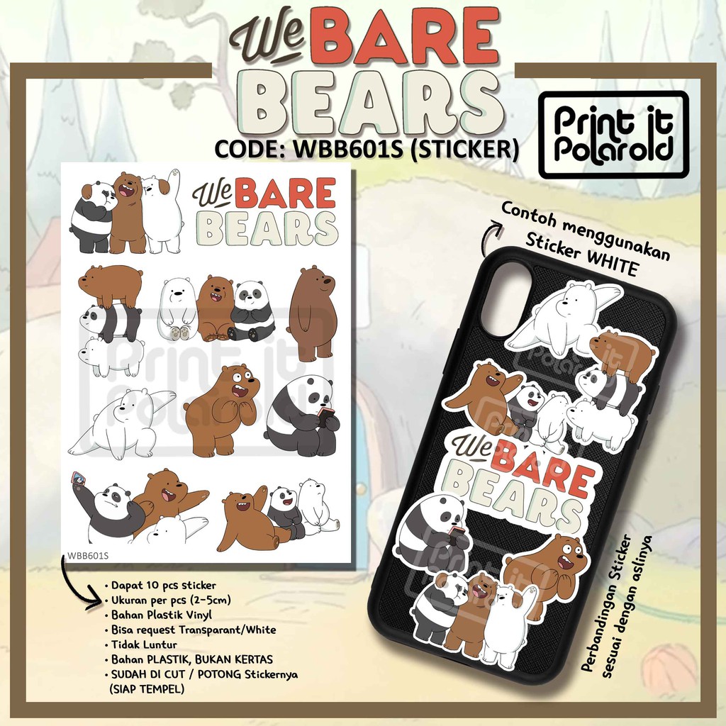 Jual STIKER We Bare Bears smart phone hp tablet laptop pc buku hype ...