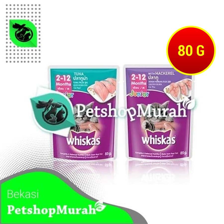 Jual Makanan Kucing Basah Whiskas Junior 85gr Sachet Wetfood Pouch 85 Gram Shopee Indonesia